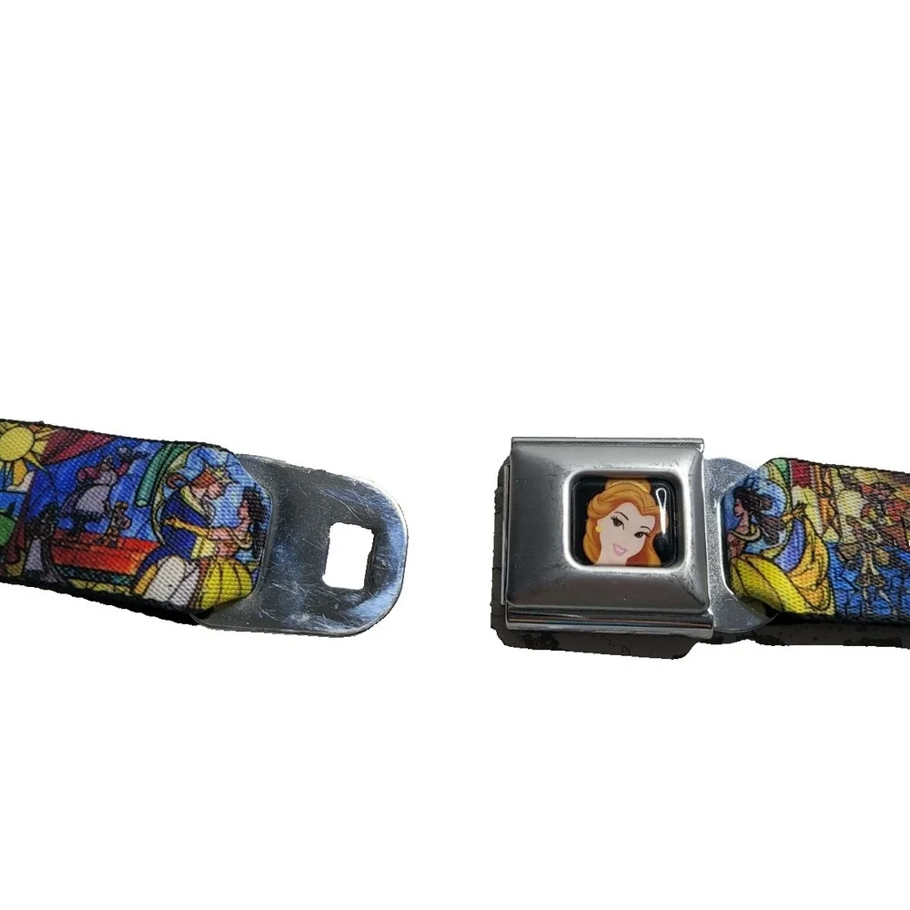 Buckle Down Disney Beauty and the‎ Beast Stained Glass Adjustable Belt